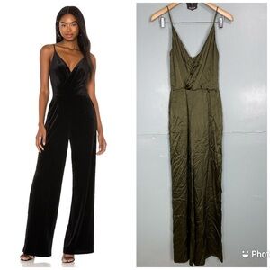 L’agence Maeve Jumpsuit Silk Green Sleeveless Wide‎ Leg Green Sz 2